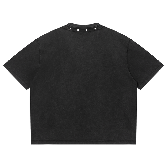 DME Gang Unisex Washed Boxy Studded T-Shirt