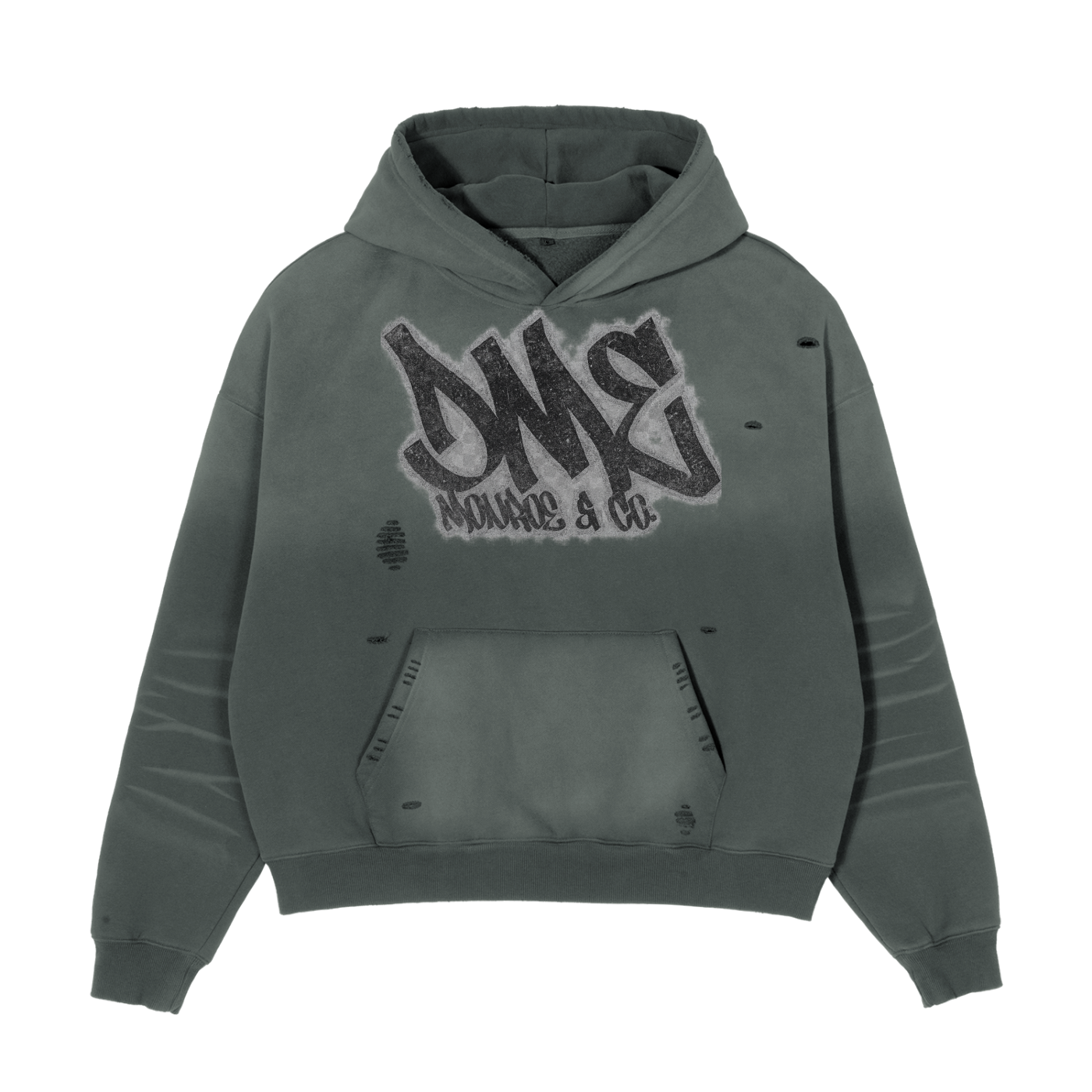 DME Signature Frayed Sunfade Boxy Fleece Hoodie
