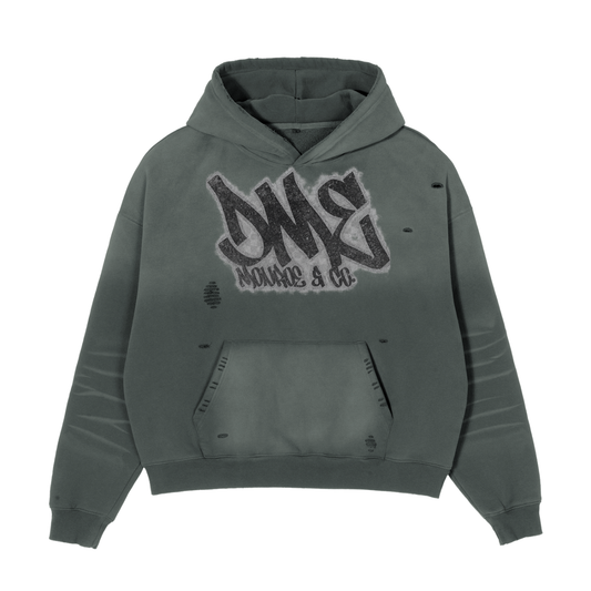 DME Signature Frayed Sunfade Boxy Fleece Hoodie