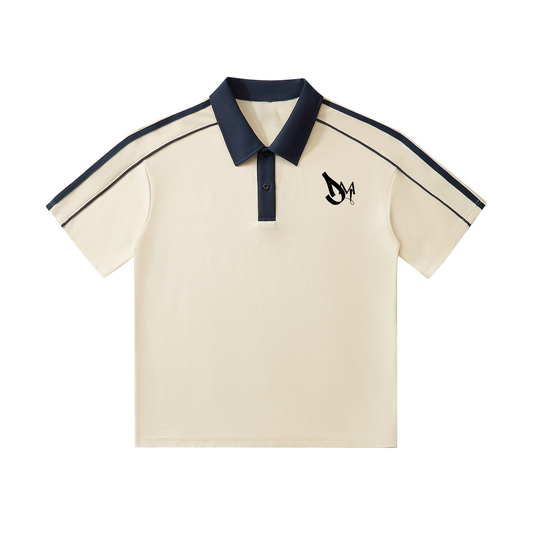 Vanity Will Forsake You Contrast Collar Short-Sleeve Polo Shirt