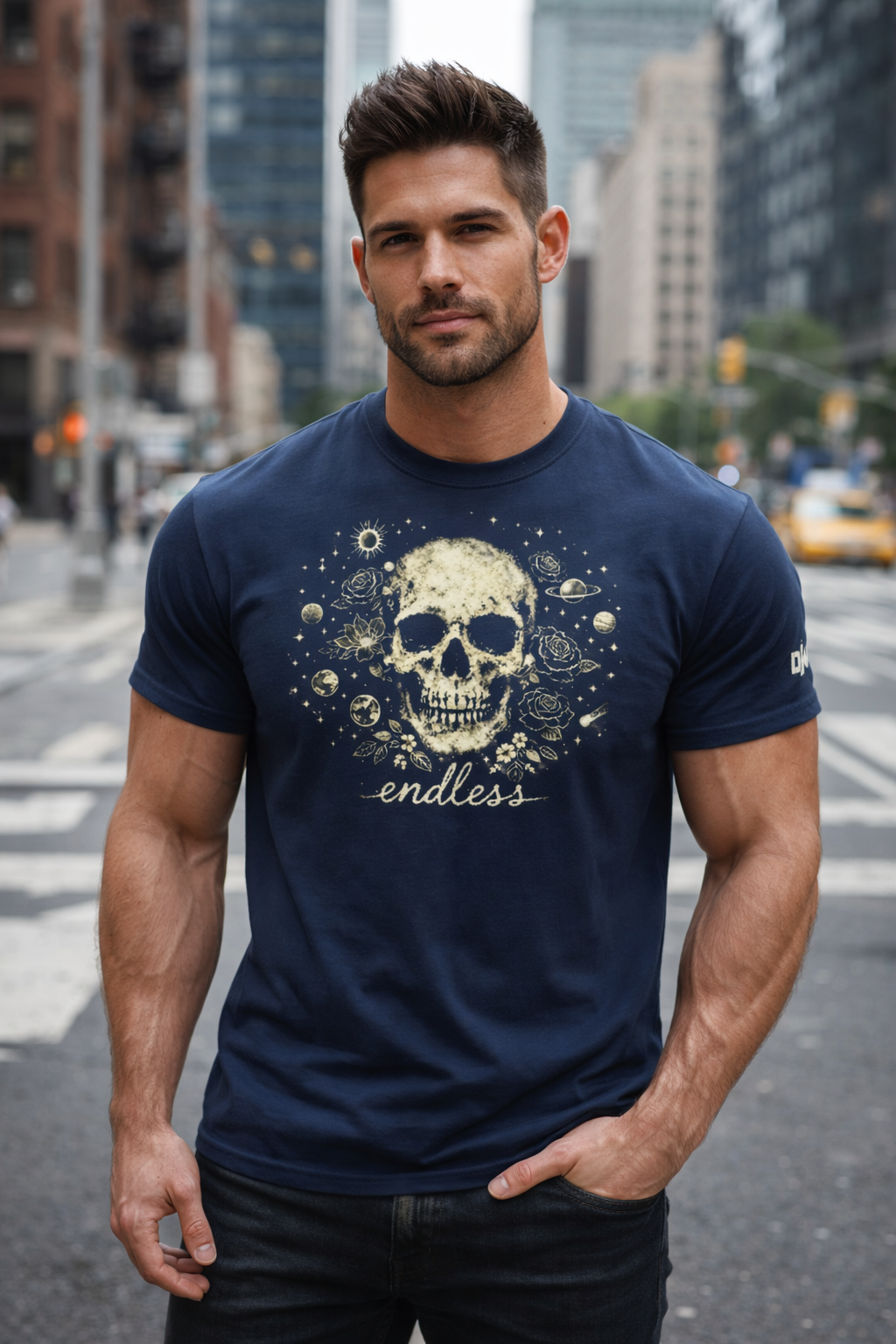 Endless DME Bleach Effect Unisex garment-dyed heavyweight t-shirt