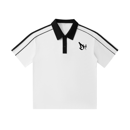 Vanity Will Forsake You Contrast Collar Short-Sleeve Polo Shirt