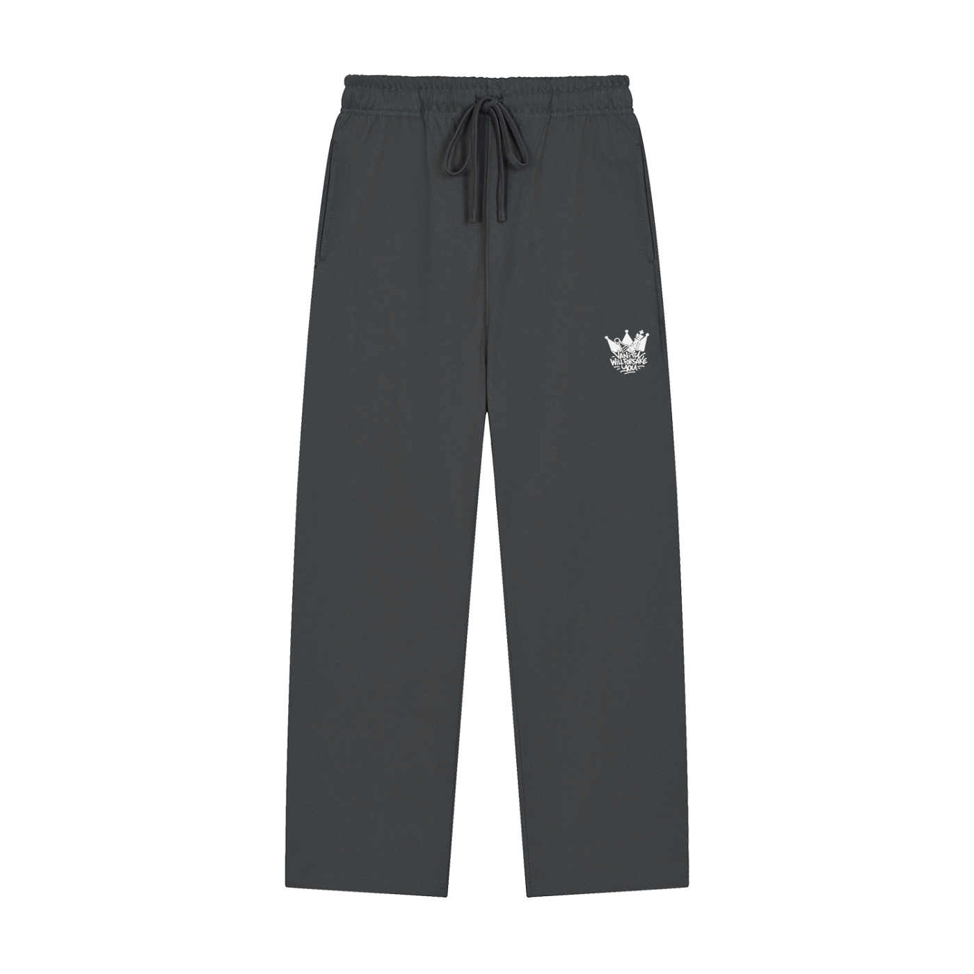 Vanity Will Forsake You Solid Color Straight-Leg Sweatpants