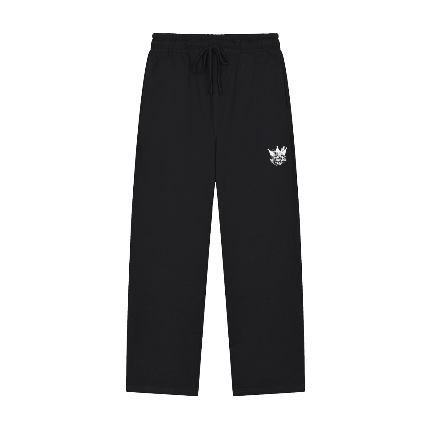 Vanity Will Forsake You Solid Color Straight-Leg Sweatpants