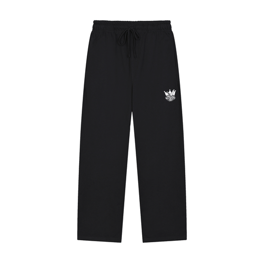 Vanity Will Forsake You Solid Color Straight-Leg Sweatpants