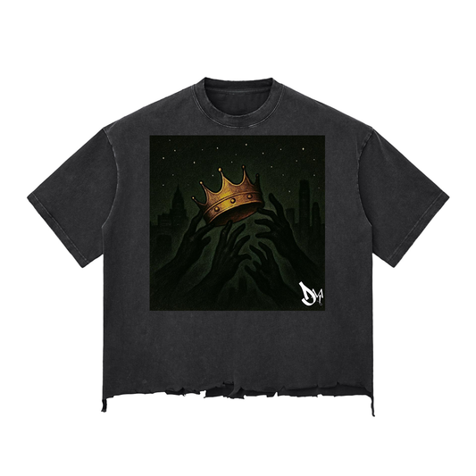 Crowns Signature Snow Wash Raw-Hem Boxy T-shirt