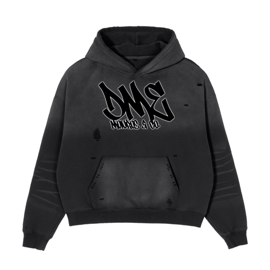 DME Signature Frayed Sunfade Boxy Fleece Hoodie