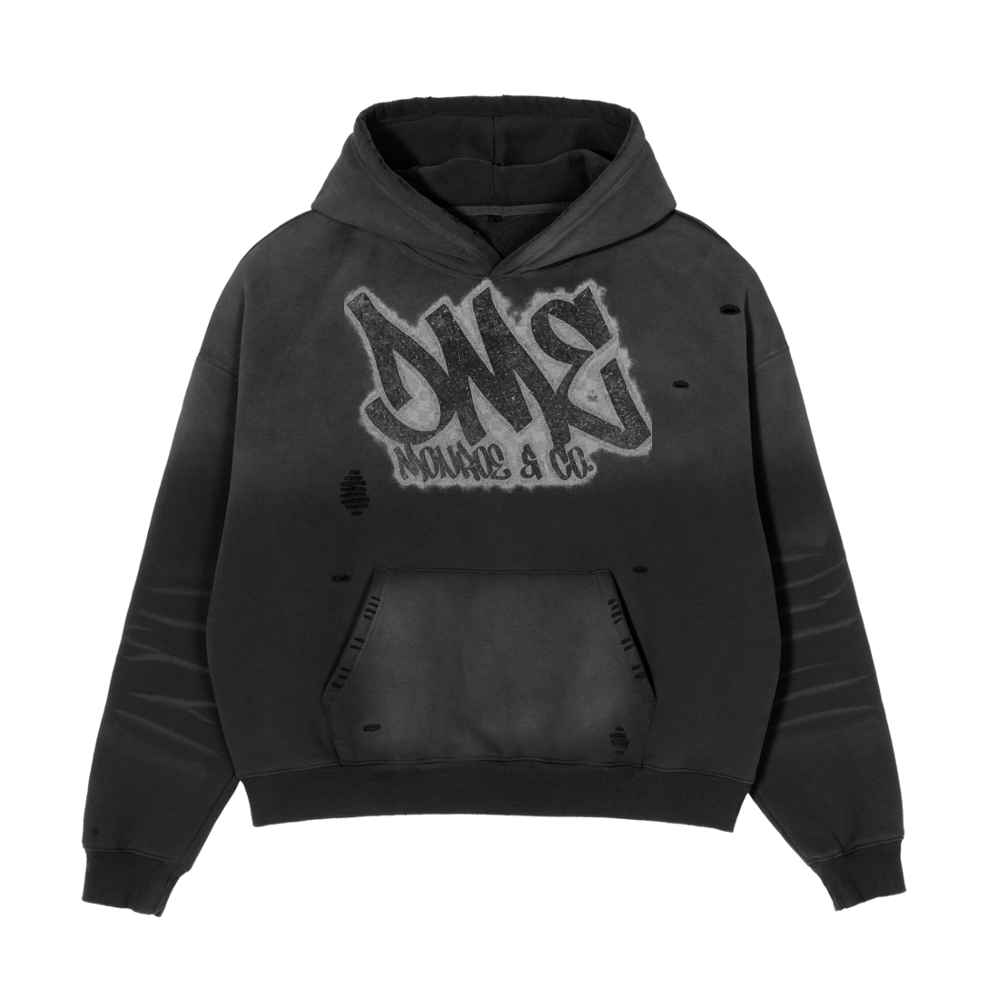 DME Signature Frayed Sunfade Boxy Fleece Hoodie