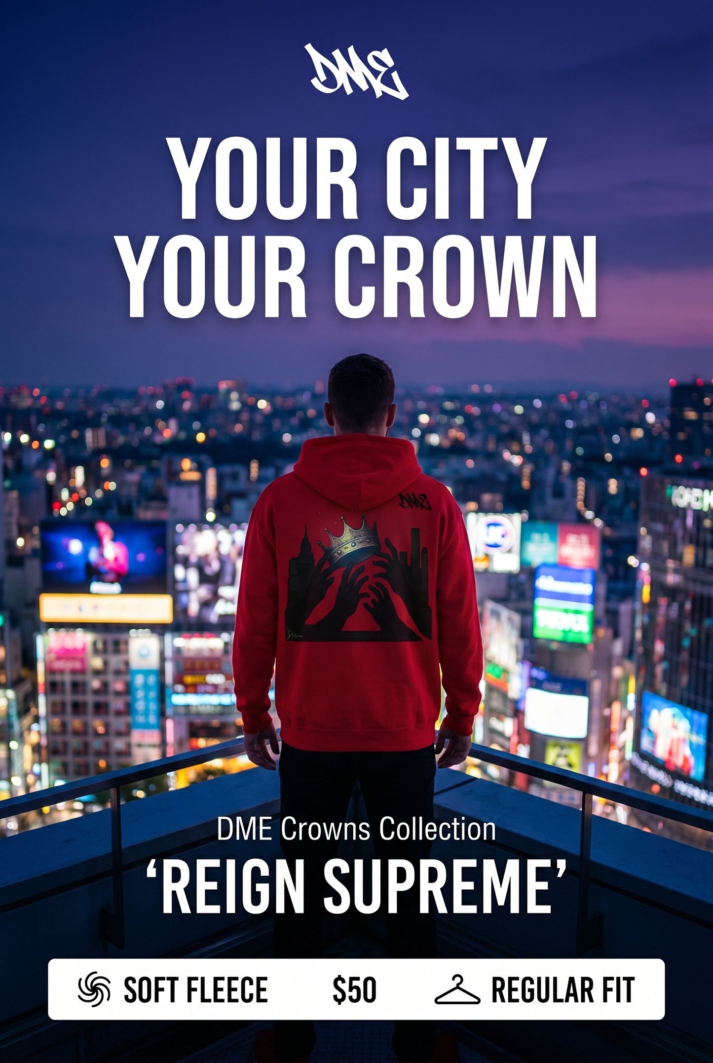 DME Crowns Unisex Heavy Blend Zip Hoodie