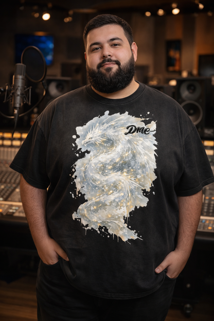 DME Regal Dragon Dream Mineral Wash Waffle Knit T-Shirt