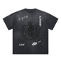 DME Lionhearted Hand-Frayed Sunfade Paint Splatter T-Shirt