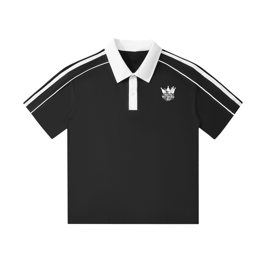 Vanity Will Forsake You Contrast Collar Short-Sleeve Polo Shirt