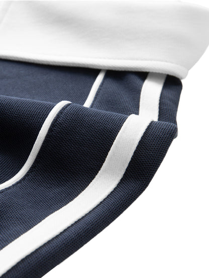 Vanity Will Forsake You Contrast Collar Short-Sleeve Polo Shirt