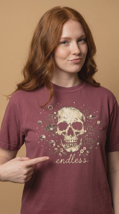 Endless DME Bleach Effect Unisex garment-dyed heavyweight t-shirt